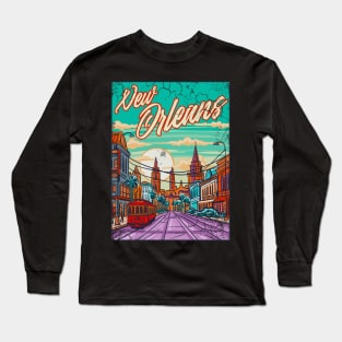 New Orleans Louisiana Art Long Sleeve T-Shirt